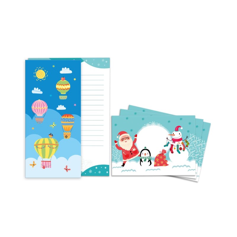 Bear Christmas Letter Paper Set with Envelope for Kids Girls
