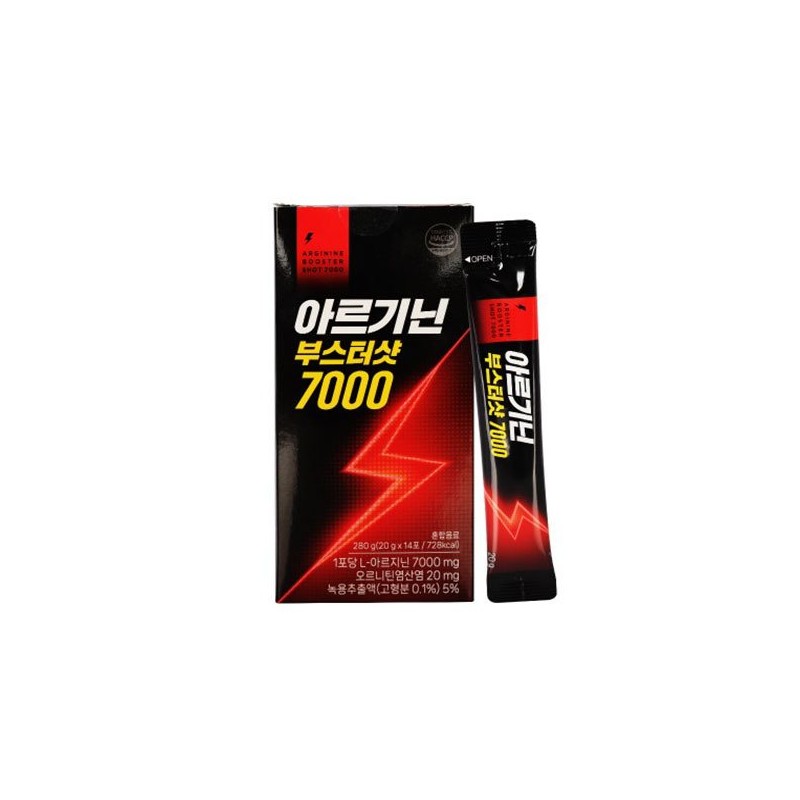 아르기닌 부스터샷 7000 고함량 오르니틴 녹용 액상 스틱 Arginine Booster