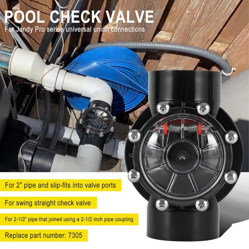 Pool Check Valve Replaces for Jandy 7305 valve, 2” to