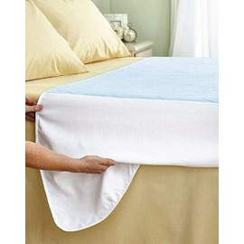 ComfortCare 85x135cms with Wings, 4 Litre, Washable and Reusable, Waterproof Mattress Protector/Absorbent Incontinence Bed Pad, Double Bed,