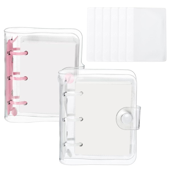 PATIKIL Clear 3 Ring Binder Cover, 2 Pack PVC Notebook
