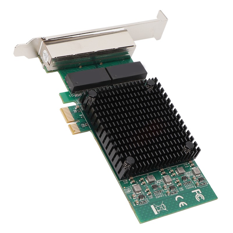 PCIE X1 Ethernet Card 4 Port RJ45 Copper Interface JL82571GB