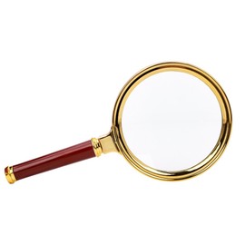 Handheld Magnifier Magnifier 10x Magnification Diameter 90mm Handheld Magnifying Glass High Magnification Portable Convenient Removable for Maps, Magazines, Newspapers, Reading, Jewelry Appraisal, Students, Seniors, Professionals, Wooden Handle, Magnifie