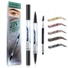 NyxaraJH 2-in-1 Eyebrow Pen, Dual Tip Precision Brow Liner with