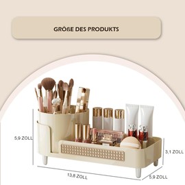 Cosmetic Organiser for Make-Up and Accessories, Makeup Organiser, Dressing Table, Bathroom Organiser, Rotating Skincare Organisers for Bathroom Worktop, Bedroom Vanity Desk