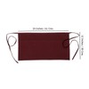 Cotton Waist Apron for Waitress with 3 Pockets Burgundy Server