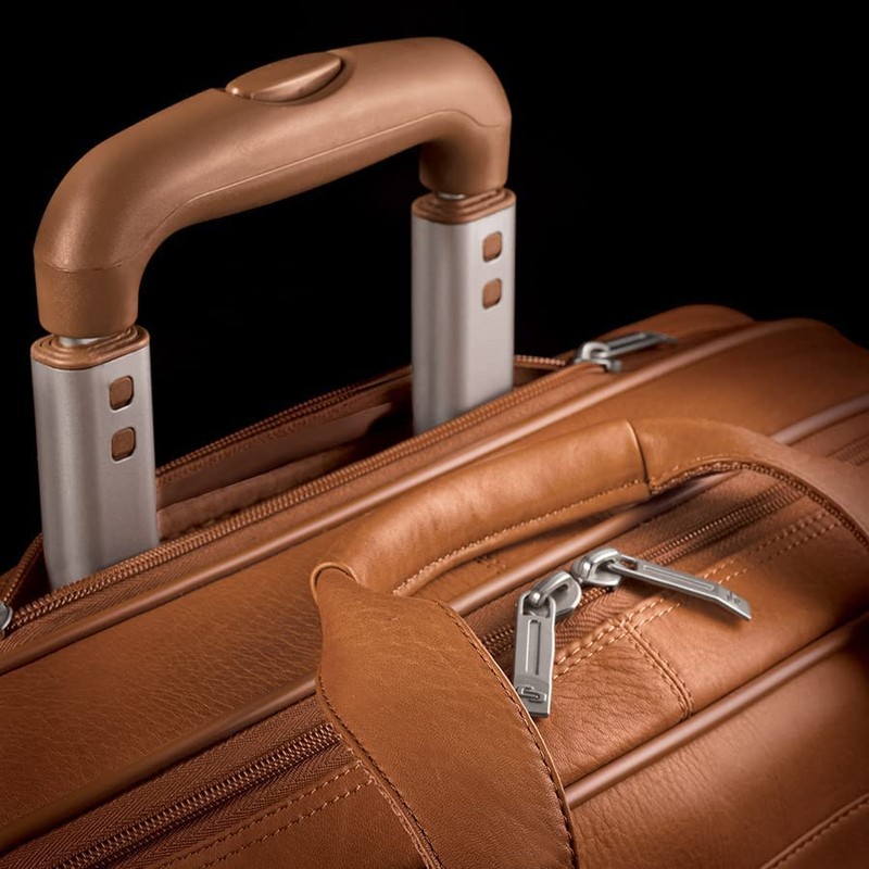 Solo Walker Leather Rolling Laptop Bag, Tan