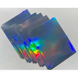 Staples 2-Pocket Silver Iridescent Poly Portfolio Folders Water & Tear Resistant - 5-Pack