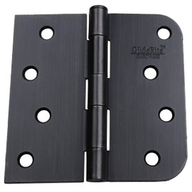 GlideRite Hardware 4" Steel Door Hinges 5/8" Radius and Square Corners Oil Rubbed Bronze Finish 4000-SQ-58-ORB (21)
