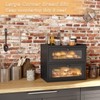 Alpeir Double Layer Large Bread Box for Kitchen Counter, Wooden