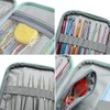 JOZEA Crochet Hooks Case, Empty Zipper Storage Organizer Bag with