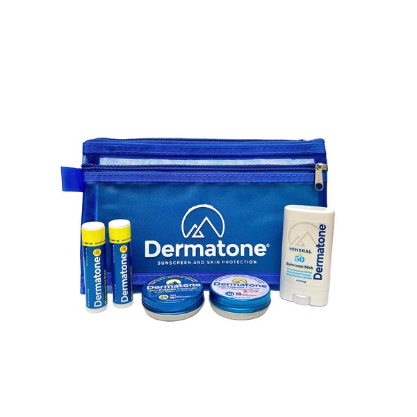 Dermatone Outdoor Protection Kit | Contains 4 of our Sunscreen, Skin Protection Products | z-Cote, Classic Tin, Mineral Sunscreen Stick and 2 Medicated Lip Balms