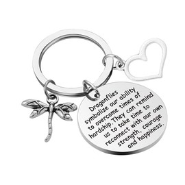 Dragonfly Inspirational Gift Dragonfly Charm Keychain Dragonflies symbolize our ability... Dragonfly Jewelry Christmas Birthday Gift for Her