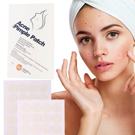 WISKA® 40 Pack Acne Pimple Patches for Face Women and Men | Hydrocolloid Waterproof Acne Patch | For Active Surface Acne | Absorbs Pimple Overnight, Reduces Excess Oil | For All Skin Types