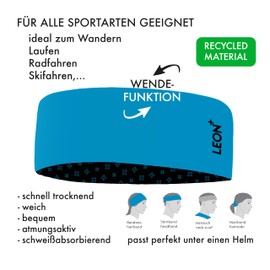 Sports Headband - Sustainable, Elastic, Unisex (Blue & Black)