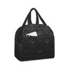 Hulnulnu Gothic Black Skull Insulated Lunch Bag Reusable Lunch Box