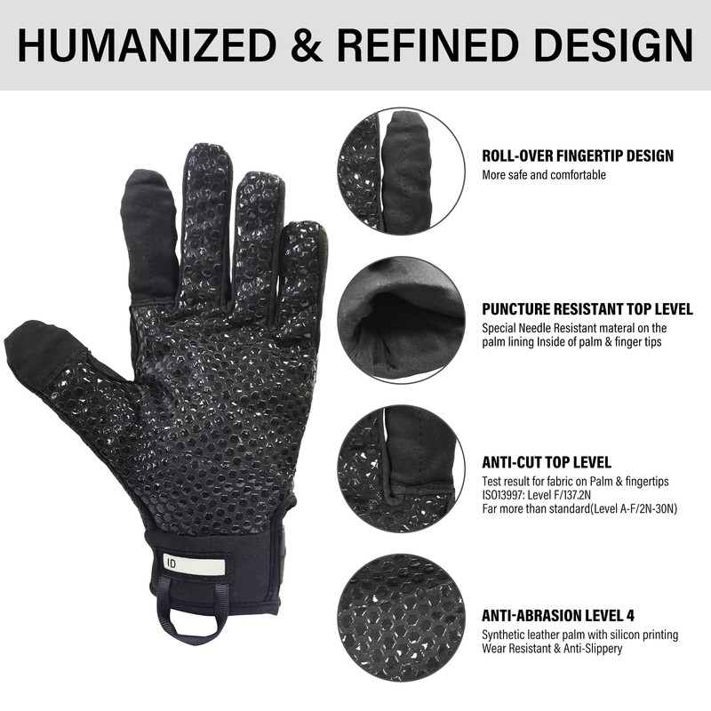 Intra-FIT Needle Puncture & Thorn Proof Gloves, Needle Resistant, 360°