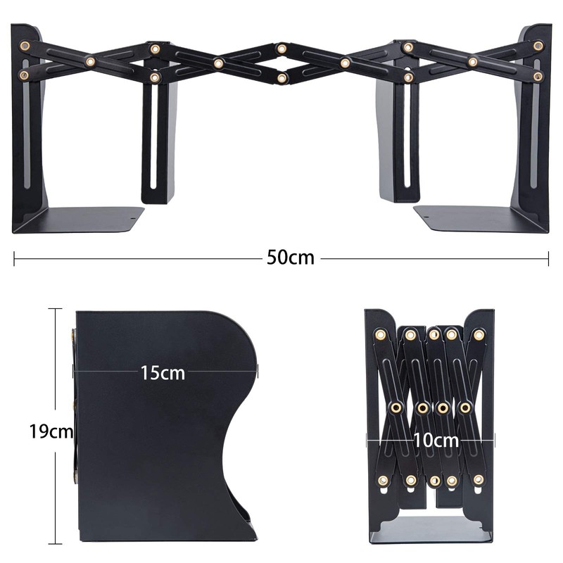 Bookstand, Extendable, Bookend, Won't Fall Down, Metal Tabletop Bookcase, Divider
