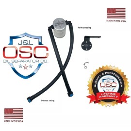 J&L silver billet oil separator catch can 2019-24 Chevy Silverado 1500 6.2 5.3