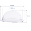 HMF 46710 Hemisphere Acrylic with Brim, DIY Acrylic Cover, Diameter