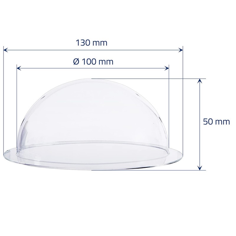 HMF 46710 Hemisphere Acrylic with Brim, DIY Acrylic Cover, Diameter