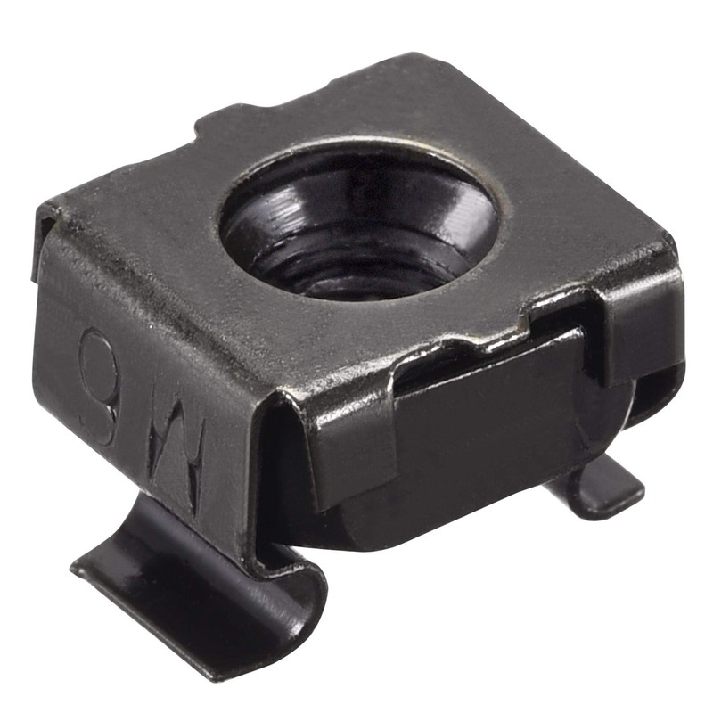 sourcing map Snap-in Cage Nuts - M6 x 1mm Carbon