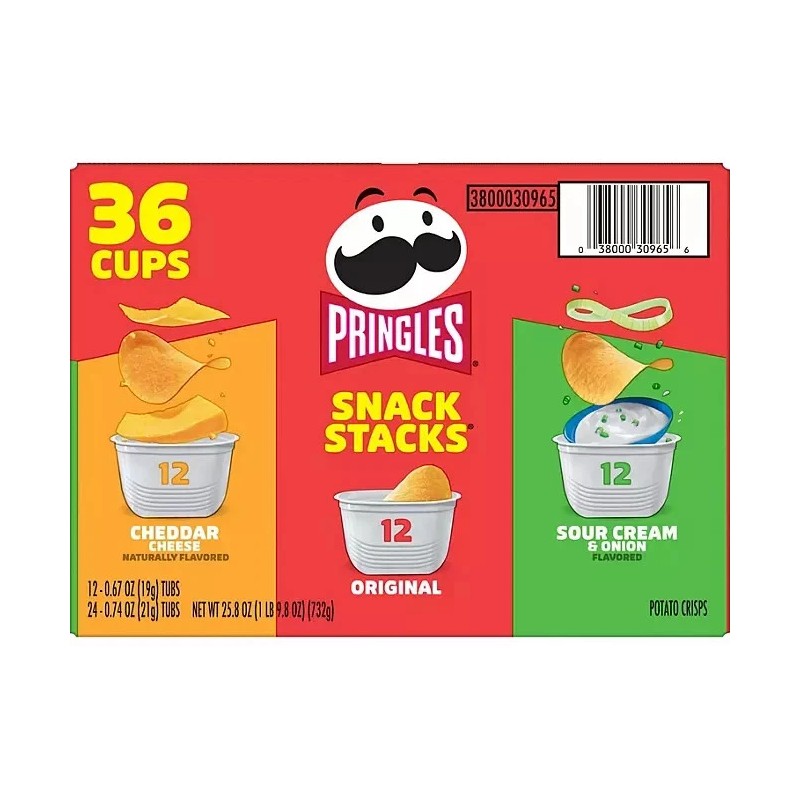 Pringles Snack Stacks Variety Pack Chips, 0.67 oz., 36 ct.
