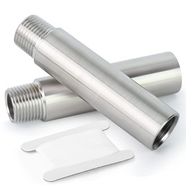 TAISHER 2PCS Stainless Steel Pipe Fittings, 1/2" NPT Male x 1/2" NPT Female Threaded, 4" Length Nipple Cast Pipe