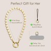 SURPHY Phone Charm, Pearl Phone Strap with Keychain & Tether