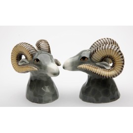 StealStreet SS-CG-20884, 3.38 Inch Painted Pair of Sheep with Horns Salt and Pepper Shaker Set