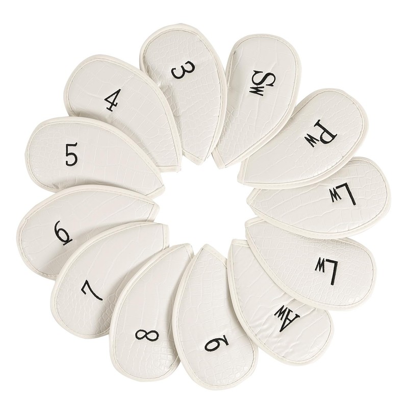 Golf Iron Head Cover Set of 12 Pieces, Thick Synthetic