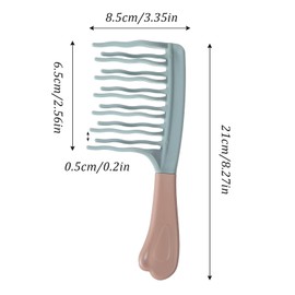 Shimmeroo 2PCS Wide Tooth Comb for Curls,Detangling Brush with Double-Layer Wavy Tooth Design and Ergonomic Handle Permed Hair Fluffy Hairdressing Styling Tool,All Types, Adults, Unisex