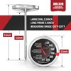 AWLKIM 2 Pack Stainless Steel Meat Thermometer, Safe Leave in