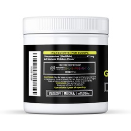 Nature's Pure Edge Original Extra Strength Glucosamine Dog and Cat Supplement Flavored with Real Chicken. Treats Painful and Damaged Joints. 170 gram Jar.