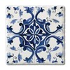 Counterart Absorbent Tumbled Tile Stone Coaster Set Blue and White