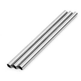 Sin Stainless Steel Straws, Set of 3, Diameter 0.5 x Length 8.7 inches (12 mm) x Length 8.7 inches (220 mm) (Approx.) Food Tested Straws for Tapioca