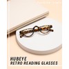Hubeye 3 Pairs Plastic Retro Half Moon Frame Reading Glasses