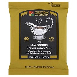 Custom Culinary PanRoast Low Sodium Brown Gravy Mix, 12 Ounce -- 8 per case.