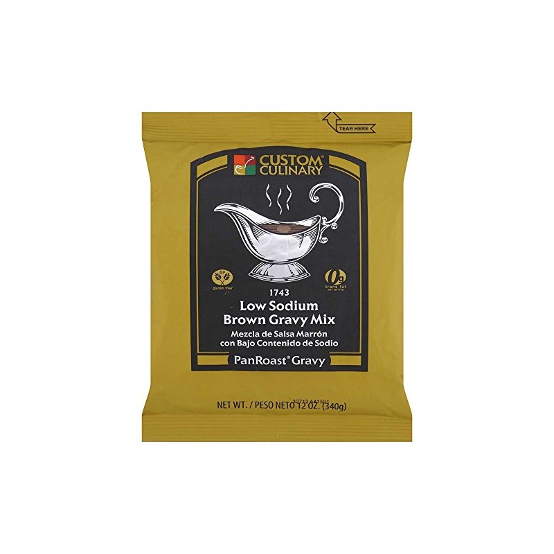Custom Culinary PanRoast Low Sodium Brown Gravy Mix, 12 Ounce
