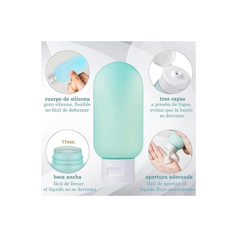 12 Botellas De Viaje Recipientes De Botellas De Viaje Spcimx