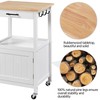 Yaheetech Rolling Kitchen Island with Single Door Cabinet, Kitchen Cart
