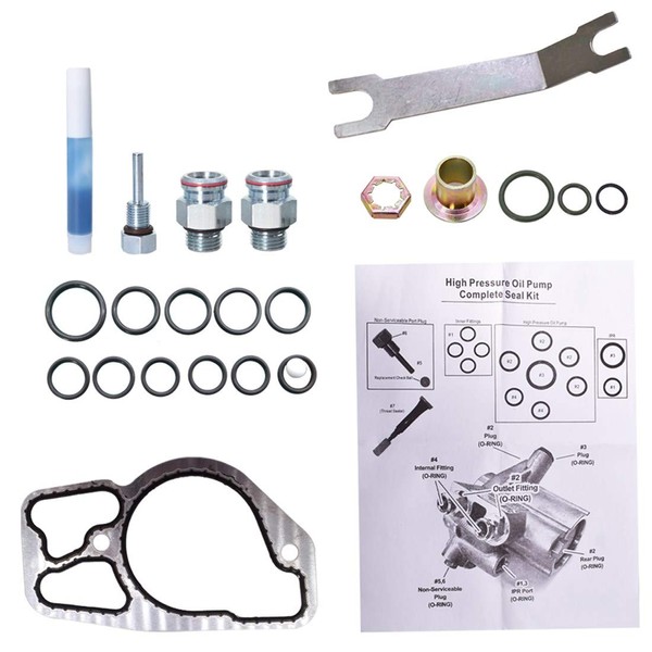 WFLNHB High Pressure Oil Pump Master Service Kit Replacement for 1994-2003 Ford Powerstroke 7.3L Navistar DT466 T444E 1995-2004