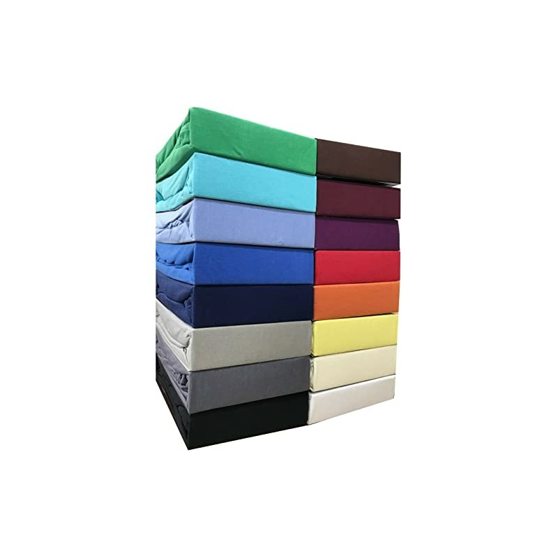 Leonado Vicenti Fitted Sheet, 100% Cotton Jersey, Choice of Colours,