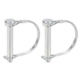 DTGN 8mm x 45mm (DxL) Axle Lock Pin for Agricultural Trailer Lawn, Carbon Steel Round Trailer Coupler Pins, Silver Tone