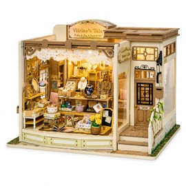 Roroom DIY Miniature House Kit, Vintage Jewelry Boutique Dollhouse Kit