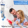 27-Inch Evil Eye Wind Chime with 4 Silver Pipes for