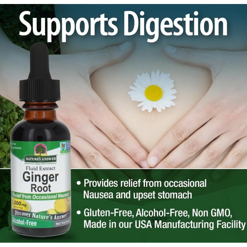 Natural's Answer Ginger Root Drops, 1000mg, Alcohol-Free, 30 ml