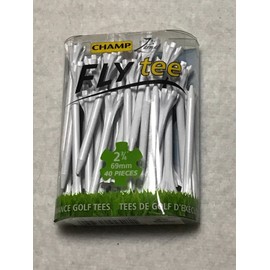 CHAMP 40 Champ Zarma Fly Tee 2 3/4" White Golf Tees 40 Tees 95505 NEW