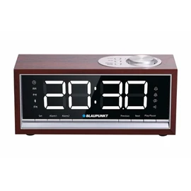 BLAUPUNKT CR60BT Bluetooth Radio Alarm Clock Brown Wood