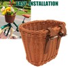 Twilight Garage Bicycle Wicker Basket for Kids Bikes, Tricycle, Scooters,
